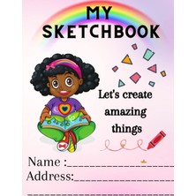 Nacario Cute African American Drawing/sketchbook, 8.5X11 100 Pages For Girls