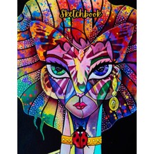 Nacario Abstract Art Sketchbook: A Glitz Lady With Dazzling Butterfly Eyes, A Gorgeous Ladybug Choker & A Stunning Back Cover Design! High-Quality Sketch ... Blank Art Drawing Book, Blank Art Drawing Pad