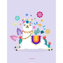 Nacario Independently Published Adorable Llama With Vibrant Colors Sketch Pad For Kids: Drawing/coloring Activity Book With Blank Pages