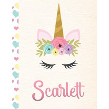 Nacario Scarlett: Personalized Unicorn Sketchbook For Girls With Pink Name - 8.5X11 110 Pages. Doodle, Sketch, Create!