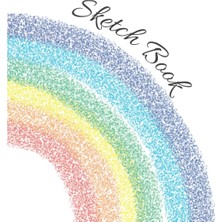 Nacario Sketch Book, Doodling, Drawing Pad Large 8.5 x 11"size Multi Coloured Rainbow Cover Design.