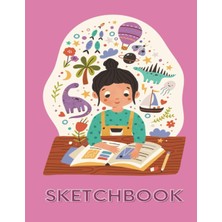 Nacario Independently Published Sketchbook: Pink For Kids, Large 102 Pages, 8.5" x 11", Great For Drawing, Doodling, Writing, Sketching & Crayon Coloring, Paperback