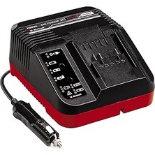 Nacario Einhell Orijinal Şarj Cihazı Power X-Car Charger 3A Power X-Change (Li-Ion, 18 V, 12 V Soket, Sürekli Akü Takibi ve Akıllı Şarj Yönetimi, 7'li LED Gösterge) - 4512113