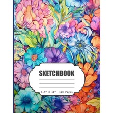 Nacario Sketchbook: Watercolor Floral Blank Sketch Book For Kids, Teens, Adults, Artist Notebook/journal For Drawing, Writing, Sketching Or Doodling, Blank Paper, 120 Blank Pages, 8.5X11 (Blank Drawing Book)