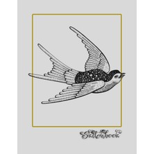 Nacario Sketchbook: Bird Sketch, Large 8.5" x 11", 110 Pages, Perfect For Everyone, Crayons, Pencils, Drawing And Sketching