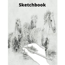 Nacario Sketchbook: Horse Lover's Sketchbook, Blank Pages For Drawing, Sketching, Doodling, Coloring, Animals, 120 Pages