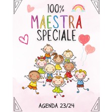 Nacario Regalini Maestre - 100% Maestra Speciale: Agenda Maestra 2023 2024, 1 Settimana Su 2 Pagine, Regalo Maestre Fine Anno (Italian Edition)
