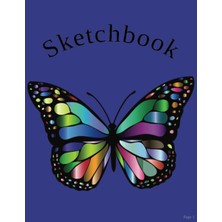 Nacario Sketchbook Butterfly: Large Blank Sketchbook, 110 Pages, 8.5" x 11", For Drawing, Sketching & Crayon Coloring (Kids Drawing Books)