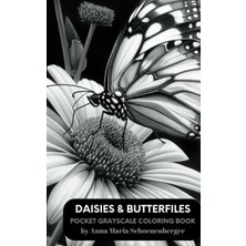 Nacario Independently Published Daısıes & Butterfıles Pocket Grayscale Coloring Book