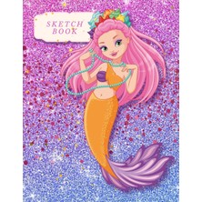 Nacario Notebook Mermaid Cover Orange Scales: Sketchbook For Writing And Drawing, Painting, Sketching Or Doodling, Large For Girls And Mermaid Princess Lover ... - 120 Pages Glossy Cover (Kids Drawing Books)