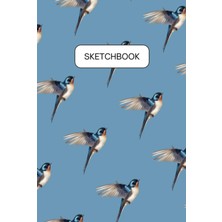 Nacario Graceful Soar Sketchbook - Swallow Sketchpad - Hardcover - Plain / Blank Pages