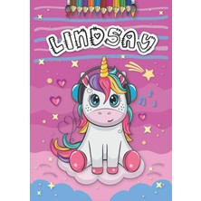 Nacario Lindsay: Livre De Coloriage Personnalisé Pour Lindsay | Licorne | Cadeau D'anniversaire Pour Fille ... | 4 À 8 Ans | 25 Motifs De Licorne Avec Le Prénom Lindsay, Grand Format A4 (21 x 29.7 Cm)
