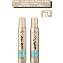 TeknoKapsül Wella Wellaflex Invisible Hold Görünmez Tutuş Sağlayan Saç Köpüğü Extra Strong Hold 200 ml X2 Adet