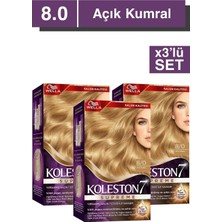 TeknoKapsül Wella Koleston Supreme Kit Saç Boyası 8/0 Açık Kumral X3 Adet