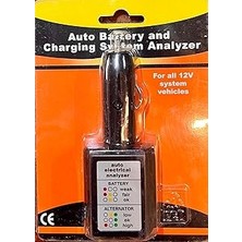 Nacario Oto Akü ve Şarj Sistemi Test Cihazı, 12V Araçlar Için Akü Alternatör Analizörü, Çakmak Soketli Elektrik Test Aleti