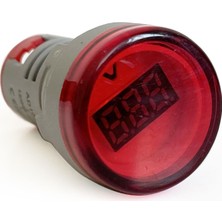 Nacario Mini Dijital Voltmetre 22MM Ac 60-500V LED Kırmızı Işık