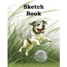 Nacario Sketchbook: Dog Cover, Blank Paper, Notebook For Sketching, Painting, Drawing, Unlined. Large: 8.5 x 11 Inches