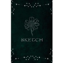 Nacario Sketch Book: Sketchbook For Artist Drawing Blank Paper Pad 6" x 9" - Notebook 150 Pages Blank Paper Book For All Ages Flower Sparkles