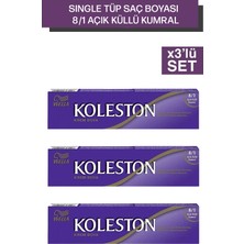 TeknoKapsül Wella Koleston Single Tüp Boya 8/1 Açık Küllü Kumral X3 Adet