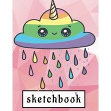 Nacario Sketchbook: Cute Unicorn, Large Blank Sketchbook For Girls,for Drawing, Sketching & Crayon Coloring. (Spanish Edition)