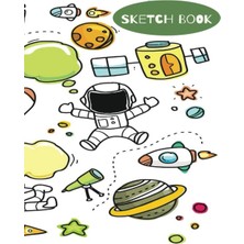 Nacario Sketchbook: Drawing Notebook With Astronauts In Space, Drawing Book (Size 8.5 x 11) (Sketchbook For Kids) 110 Pages: Kids Drawing Notebook