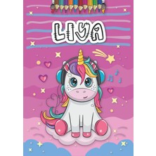 Nacario Liya: Livre De Coloriage Personnalisé Pour Liya | Licorne | Cadeau D'anniversaire Pour Fille | 4 À 8 Ans | 25 Motifs De Licorne Avec Le Prénom Liya, Grand Format A4 (21 x 29.7 Cm)