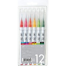 Nacario Kuretake Zig Clean Color Real Brush Fırça Uçlu Kalem 12'li
