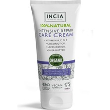 Nacario INCIA%100 Doğal Onarıcı Bakım Kremi Yoğun Nemlendirici Cilt Bakım Lavanta Avokado Shea Vegan 50 ml