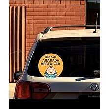 Nacario Dikkat Arabada Bebek Var Araba Etiketi & Sticker