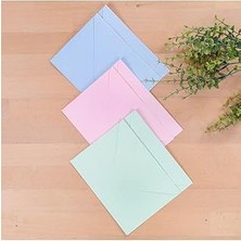 Nacario Bimotif Standart Zarf Seti, 13X18 cm 6 Adet (Açık Mavi-Açık Pembe-Su Yeşili)
