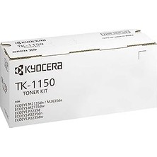 Nacario Kyocera TK-1150 Orijinal Toner Kartuşu Siyah 1T02RV0NL0. Ecosys M2135DN, Ecosys M2635DN, Ecosys M2735DW, Ecosys P2235DN, Ecosys P235DW ile Uyumlu