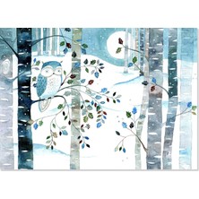 Nacario Owl In Moonlight Deluxe Boxed Holiday Cards (Christmas Cards, Holiday Cards, Greeting Cards)