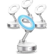 Nacario 4lü Magnetpro 360° Ayarlanabilir Araç Içi Masa Üstü Vakumlu Mıknatıslı Magsafe Telefon Tutucu Beyaz