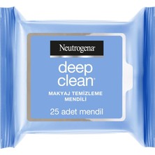 Nacario Neutrogena Parfümsüz Makyaj Temizleme Mendilleri Suya Dayanıklı Makyaj Için Bitki Bazlı Lifli Temizleme Mendili 25 Adet