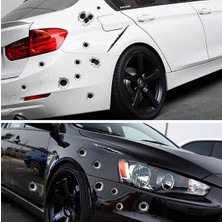 Nacario Mobee 3D Kurşun Delik Sticker Araba Motosiklet Araç 3D Çıkartma Sticker