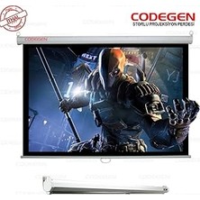 Nacario Codegen Ax-24 240X200CM Siyah Fonlu Storlu Kilitleme Mekanizmalı Projeksiyon Perdesi, Beyaz