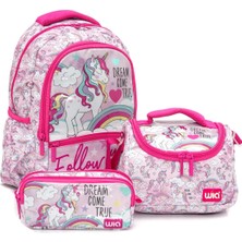 Nacario Wia Soft Unicorn Kız Çocuk Okul Seti Pembe