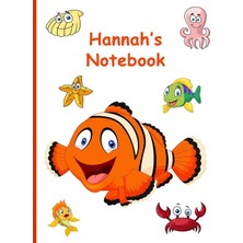 Nacario Hannah's Notebook: 7.44" x 9.69", 160 Wide-Ruled Pages