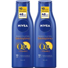 Nacario Nıvea Q10 Sıkılaştırıcı Vücut Sütü 250ML X2 Adet, 48 Saat Nemlendirme,10 Günde Sıkılaşma,kuru Ciltler Için