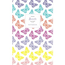 Nacario Butterfly Notebook - Ruled Pages - 5x8 - Premium: (Rainbow Edition) Fun Notebook 96 Ruled/lined Pages (5x8 Inches / 12.7X20.3CM / Junior Legal Pad / Nearly A5)