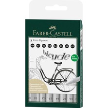 Nacario Faber-Castell Ecco Pigment Set 8’li, 0.05 – 0.1 – 0.2 – 0.3 – 0.4 – 0.5 – 0.6 – 0.7 mm Uç, Ergonomik Tutuş, Suya Dayanıklı Pigmentli Mürekkep