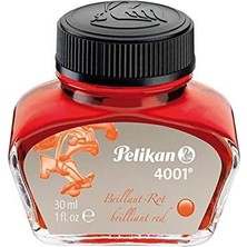 Nacario Pelikan 4001 Dolma Kalem Şişe Mürekkep Kırmızı 30ML