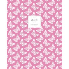 Nacario Butterfly Notebook - Ruled Pages - 8X10 - Premium: (Pink Edition) Fun Notebook 192 Ruled/lined Pages (8X10 Inches / 20.3X25.4 cm / Large Jotter)