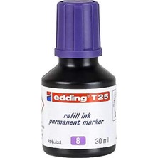 Nacario Edding T 25 Permanent Yedek Mürekkep - Kalıcı Mürekkep - Mor - 25 ml