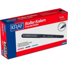 Nacario Kraf Roller Kalem, Siyah, 0.7 mm Uç, Pigment Mürekkep, Suya Dayanıklı, Solmaz, Ergonomik Tasarım, 12'li Paket