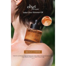 Nacario Kundal Ince Dokulu, Renkli ve Işıltılı Vücut Yağı Satin Glow Shimmer Oil (Bronze Lumiere)