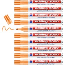 Nacario Edding 3000 Permanent Markör - Açık Turuncu - 1 Kalem - Yuvarlak Uç 1,5-3 mm