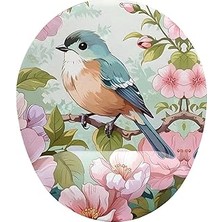 Nacario Kuş ve Çiçek Desenli Mouse Pad