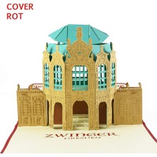 Nacario Wunderkarte Dresdner Zwinger Rot: 3d, Klappkarte, Midi-Format