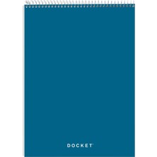 Nacario Tops Docket Quadrille Pad, Tel Ciltli, 20,5 x 31-3/4 Cm, Dörtlü Kural (4 x 4), Beyaz Kağıt, Siyah Kapaklar, Ped Başına 70 Yaprak (63801)